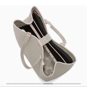 DAGNE DOVER Allyn large tote in bone color